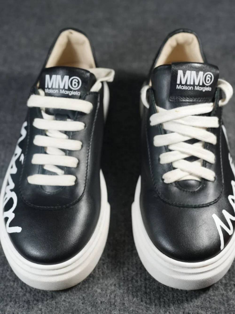 MM6 Maison Margiela Low Sneakers Leather Kids Boy Size 2Y